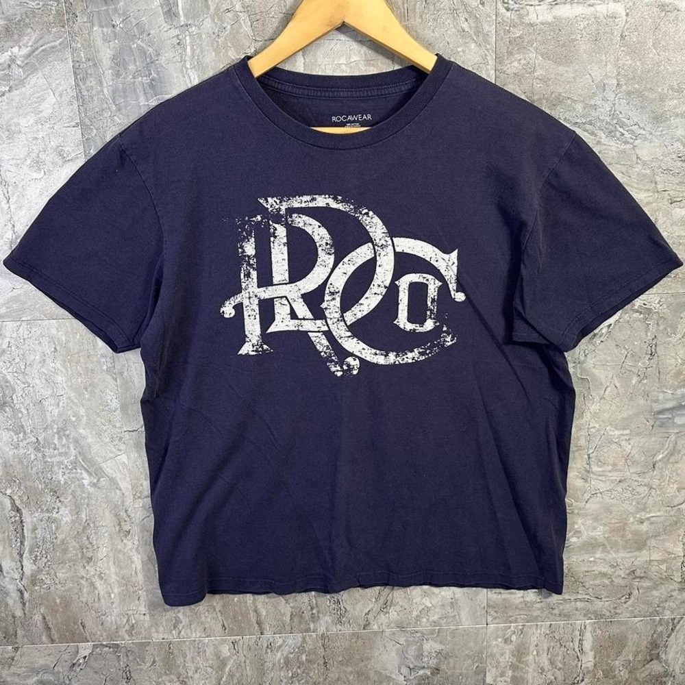 Vintage‎ Y2K Navy blue Roca Wear cotton t-shirt Men's Large